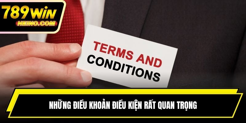 Những điều khoản và điều kiện rất quan trọng